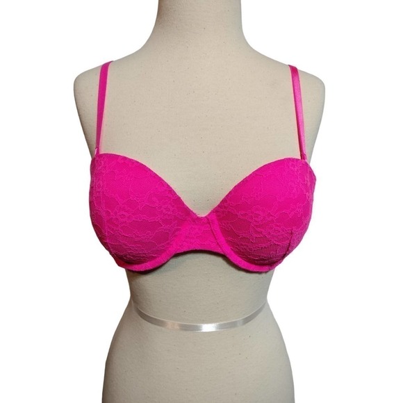 Victoria's Secret Other - Victoria's Secret hot pink bra 34C Multi-Way 100% Nylon Wire and padded